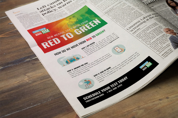 Red to Green Newpaper Ad Example